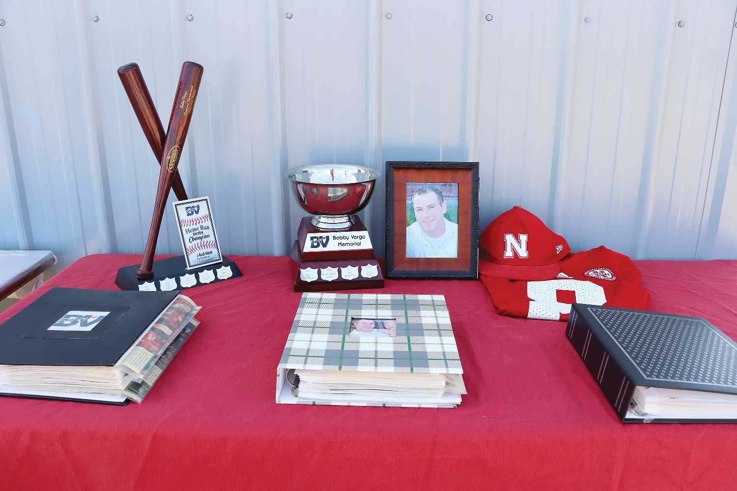 Bobby Vargo memorabilia on display at the tournament